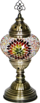 Tafellamp De Max - Oosterse - Mozaiek - Lichtblauw - 30cm