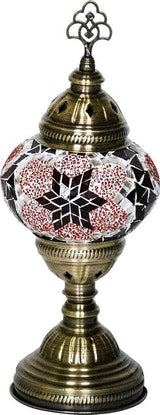 Tafellamp De Max - Oosterse - Mozaiek - Lichtblauw - 30cm