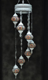 Hanglamp De Max - Turkse - Mozaïek - Bruin - 7 Bollen