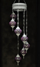 Hanglamp De Max - Turkse - Mozaïek - Bruin - 7 Bollen