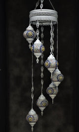 Hanglamp De Max - Turkse - Mozaïek - Bruin - 7 Bollen