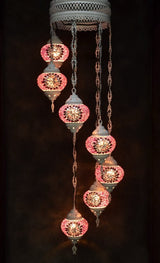Hanglamp De Max - Turkse - Mozaïek - Bruin - 7 Bollen
