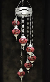 Hanglamp De Max - Turkse - Mozaïek - Bruin - 7 Bollen
