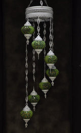 Hanglamp De Max - Turkse - Mozaïek - Bruin - 7 Bollen