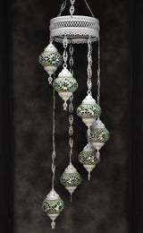Hanglamp De Max - Turkse - Mozaïek - Bruin - 7 Bollen