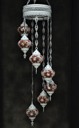 Hanglamp De Max - Turkse - Mozaïek - Bruin - 7 Bollen