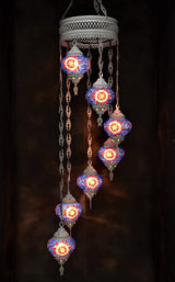 Hanglamp De Max - Turkse - Mozaïek - Bruin - 7 Bollen