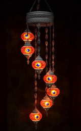 Hanglamp De Max - Turkse - Mozaïek - Bruin - 7 Bollen