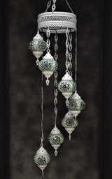 Hanglamp De Max - Turkse - Mozaïek - Bruin - 7 Bollen