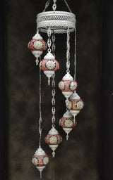 Hanglamp De Max - Turkse - Mozaïek - Bruin - 7 Bollen