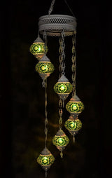 Hanglamp De Max - Turkse - Mozaïek - Bruin - 7 Bollen
