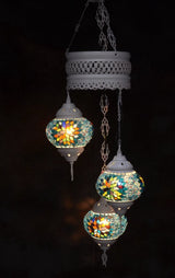Hanglamp De Max - Oosterse - Mozaiek - Blauw