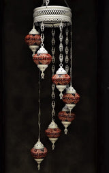 Hanglamp De Max - Turkse - Mozaïek - Bruin - 7 Bollen