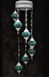 Hanglamp De Max - Turkse - Mozaïek - Bruin - 7 Bollen