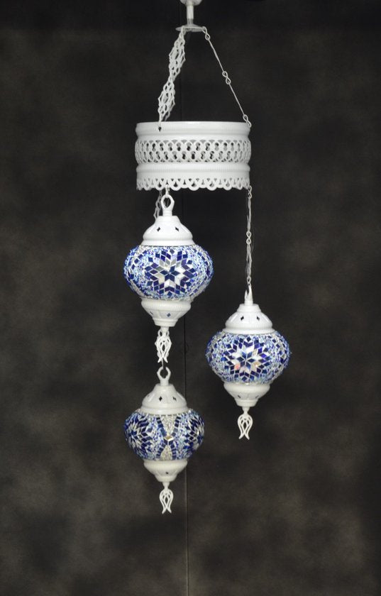 Hanglamp De Max - Oosterse - Mozaiek - Blauw