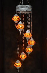 Hanglamp De Max - Turkse - Mozaïek - Bruin - 7 Bollen