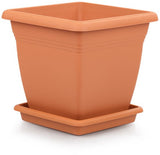 Bloempot Serinova - Set van 2 Stuks - Antraciet - 21x20cm