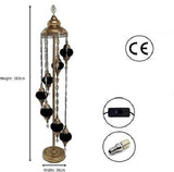 Staande Lamp De Max - Turkse - Mozaïek - Bruin - 7 Bollen