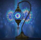 Tafellamp De Max - Turkse - Mozaiek - Blauw