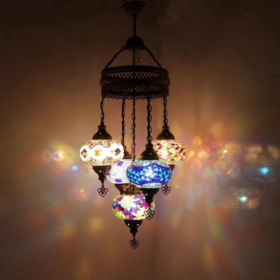 Hanglamp De Max - Turkse - Mozaïek - 5 Bollen