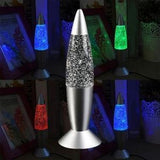 Glitterlamp De Max - Blauw - 18cm
