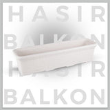 Plantenbak De Max - Set van 2 Stuks - Kunststof - Wit - 54x20x18m