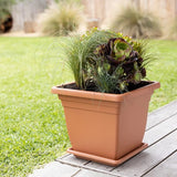 Bloempot Serinova - Set van 2 Stuks - Antraciet - 21x20cm