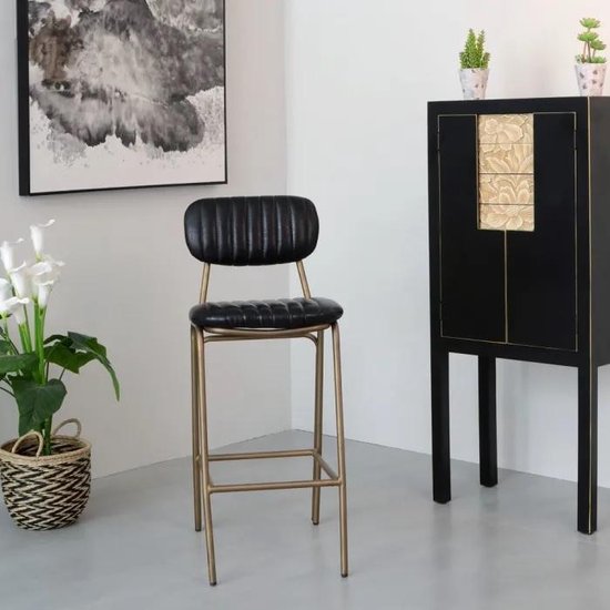 Barkruk De Max - Vintage - Zwart