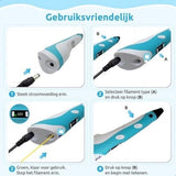 3D-pen Merkloos - 3D Knutselpakket met LCD Scherm