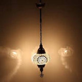 Hanglamp Merkloos - Turkse - Mozaïek - Wit - 19cm