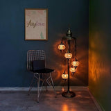 Staande Lamp De Max - Turkse - Mozaïek - Multicolour - 5 Bollen