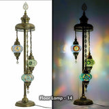 Staande Lamp De Max - Turkse - Mozaïek - 3 Bollen - 85cm