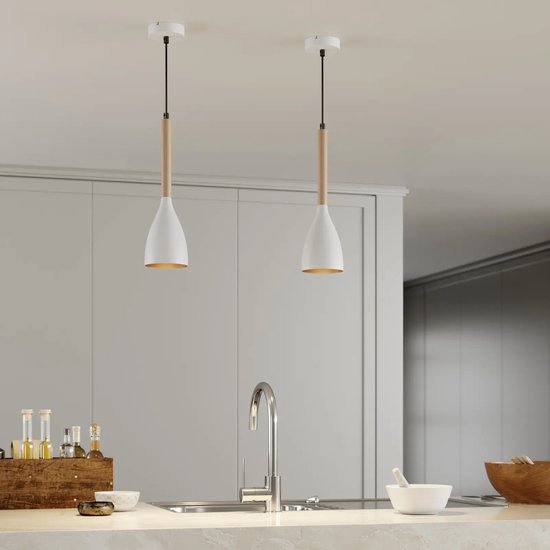 Hanglamp De Max - Hout - Wit
