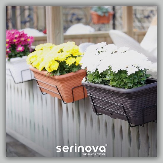 Plantenbak Serinova - Set van 3 Stuks - Kunststof - 33x20x18m - 6.5L