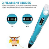 3D-pen Merkloos - 3D Knutselpakket met LCD Scherm