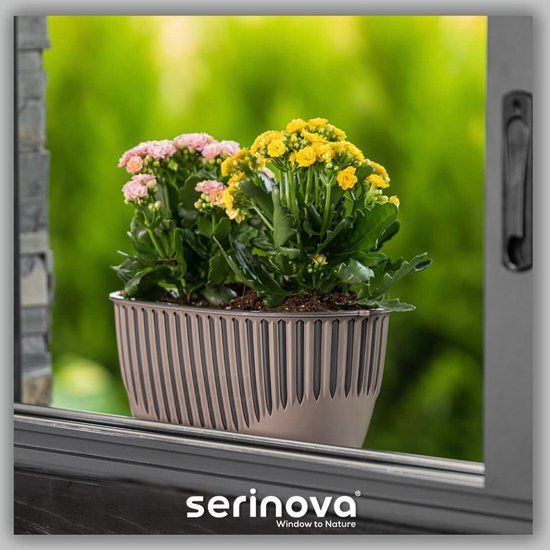 Plantenbak Serinova - Set van 2 Stuks - Antraciet - 4.5L