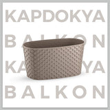 Bloempot De Max - Set van 2 Stuks - Taupe - 30cm