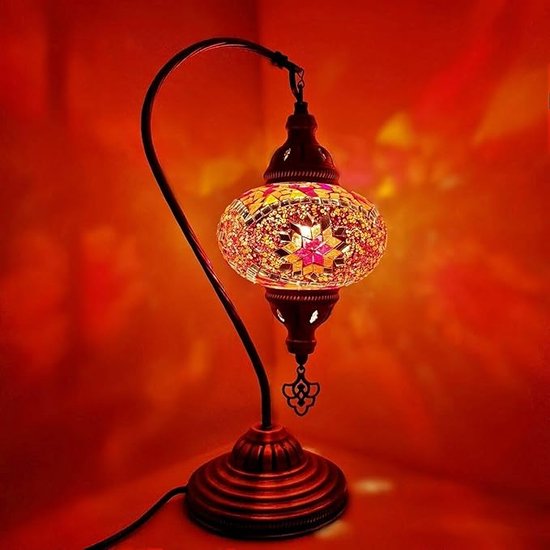 Tafellamp Halay - Turks - Mozaïek - Multicolor
