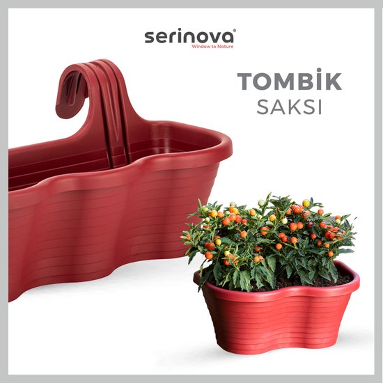 Plantenbak De Max - Set van 2 Stuks - Rood - 6.5L