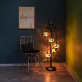 Staande Lamp De Max - Turkse - Mozaïek - Geel - 5 Bollen