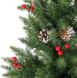 Kunstkerstboom Berry en cone - Groen - 180cm