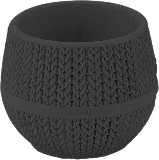 Bloempot Serinova - Set van 6 Stuks - Antraciet - 6,5cm