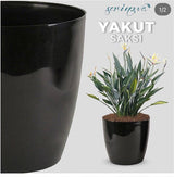 Bloempot De Max - Set van 3 Stuks - Luxe - Zwart - 17cm