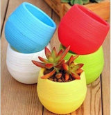 Bloempot Serinova - Set van 6 Stuks - Rood - 13cm