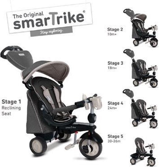 Driewieler SmarTrike - Grijs