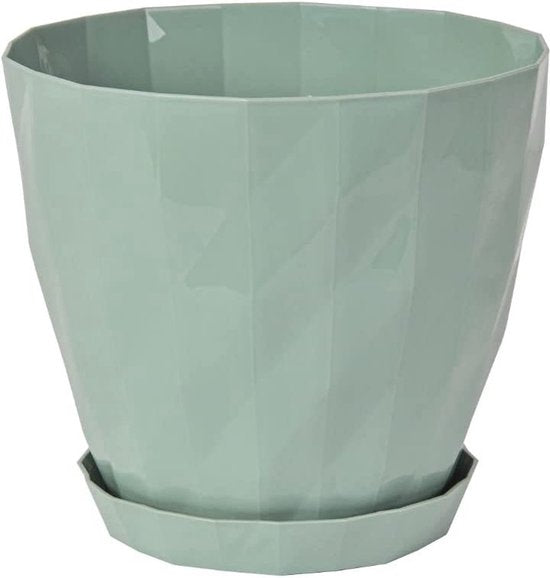 Bloempot Serinova - Set van 2 Stuks - Groen - 19cm