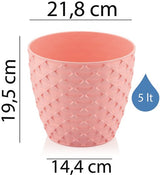 Bloempot Serinova - Set van 5 Stuks - Crème
