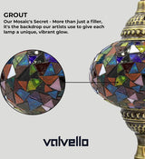 Tafellamp De Max - Turkse - Mozaiek - Blauw