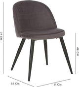 Eetkamerstoel De Max - Set van 2 Stuks - Moderne - Blauw