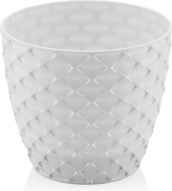 Bloempot De Max - Set van 2 Stuks - Wit - 22cm - 5L